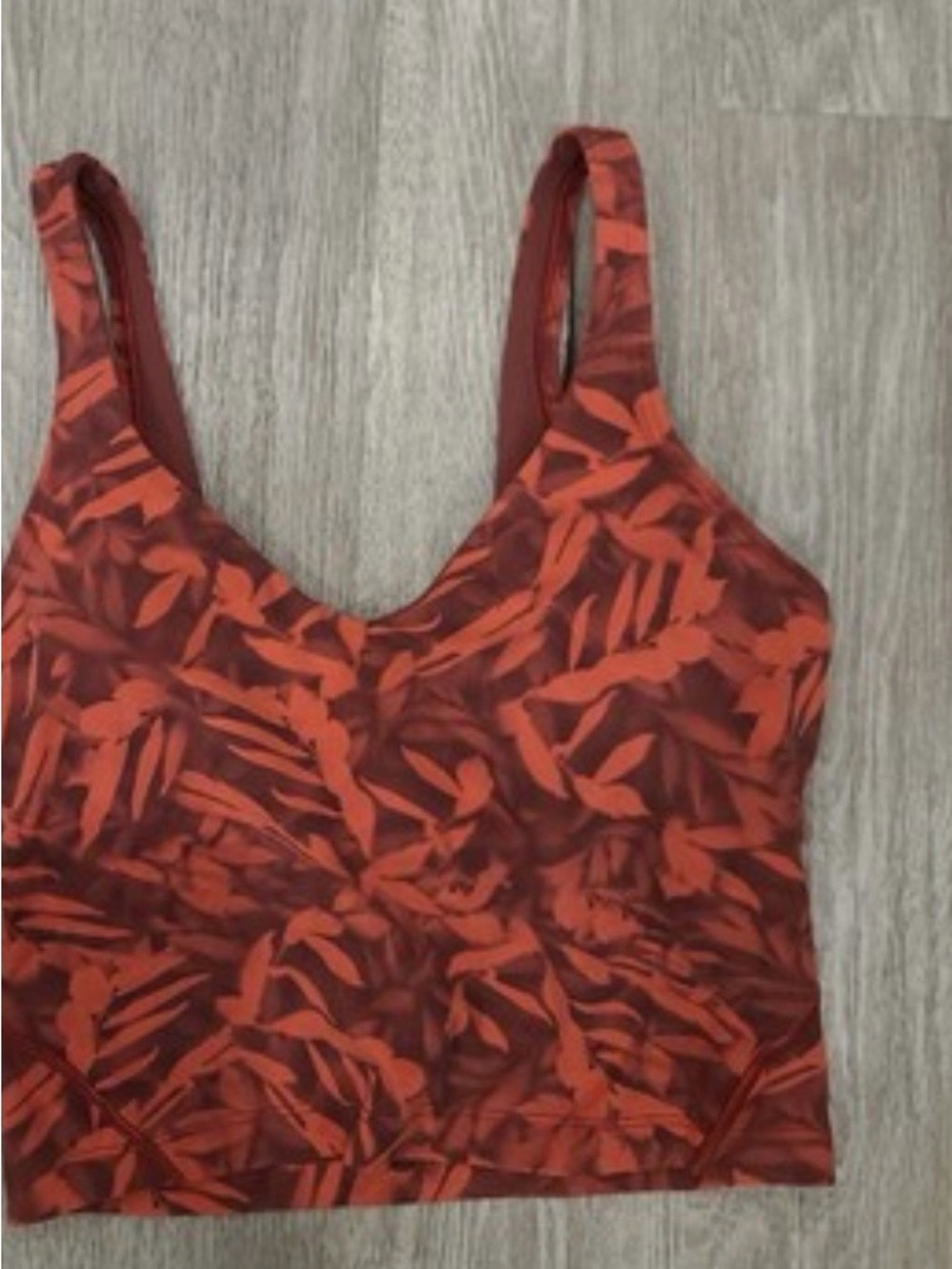 lululemon athletica Red-Patterned Supportive Sports Bra
